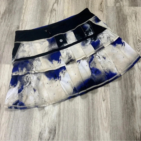 Lululemon Pace Setter Pleated Skirt Milky Way Galaxy Blue Marble RARE🦄 / 8T - Picture 8 of 16